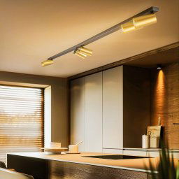 Nowodvorski Lighting Ceiling spotlight Mono VI black/brass 6-bulb