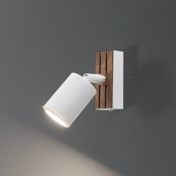 Envostar Tino wall spotlight 1-bulb white/wood