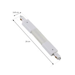 Lindby Flex connector Linaro, white, single-circuit track lighting system