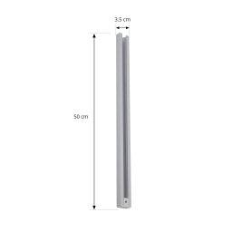 Lindby track system Linaro, 50 cm, white, single-circuit track lighting system
