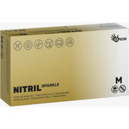 Espeon Nitril Sparkle Pearlescent Gold nitrile powder-free gloves size M 2x50 pc