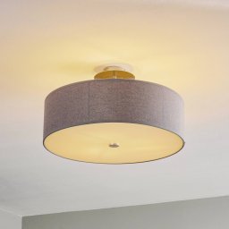 Nowodvorski Lighting Viviane ceiling light with textile shade, grey