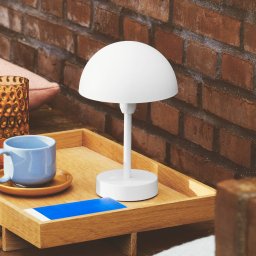 Nordlux LED battery-powered table lamp Ellen To-Go, white, aluminium