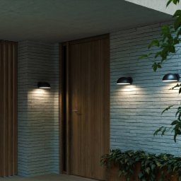 Nordlux Outdoor wall light Clarso, plastic, black