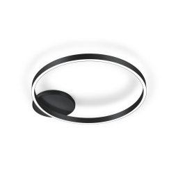 Knapstein LED ceiling light Anel-60, black, direct/indirect