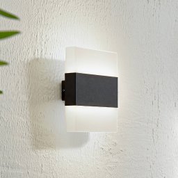 Lindby Branor LED outdoor wall light, aluminium, anthracite, IP54