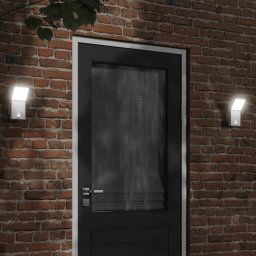 vidaXL Outdoor LED Wall Light with Sensor White Die-cast Aluminium