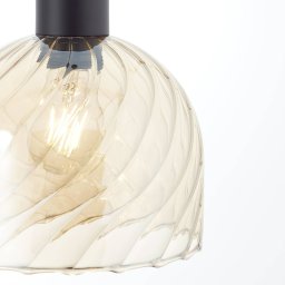 Brilliant Casto hanging light, Ø 19 cm, amber, glass