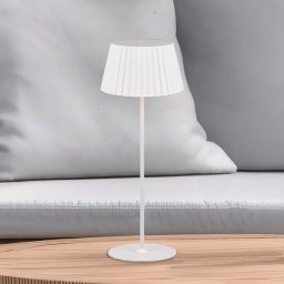Reality Leuchten Suarez LED table lamp, white, height 39 cm, metal
