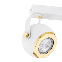 Argon Kos Plus downlight, 2-bulb, brass/white