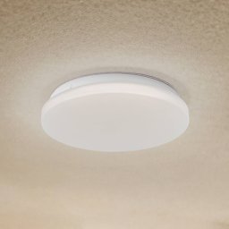 Lindby LED outdoor ceiling light Kirkola, 4000 K, Ø 26 cm, white