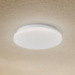 Lindby LED outdoor ceiling light Kirkola, 3000 K, Ø 26 cm, white