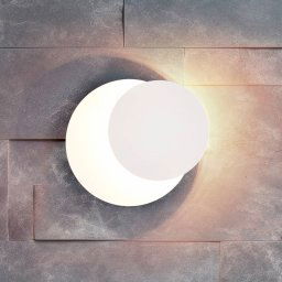 Trio Lighting LED wall light Mio, round lens, matt white, indirect
