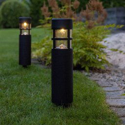 STAR TRADING Rundi LED solar pillar light, set of 2