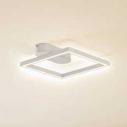 Lindby LED ceiling light Yulla, white