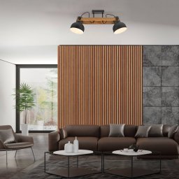 JUST LIGHT. GmbH JUST LIGHT. Cup 2.0 ceiling light, 2-bulb black, metal