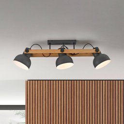 JUST LIGHT. GmbH JUST LIGHT. Cup 2.0 ceiling light, 3-bulb black, metal