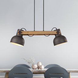 JUST LIGHT. GmbH JUST LIGHT. Cup 2.0 pendant light, 2-bulb, black, metal
