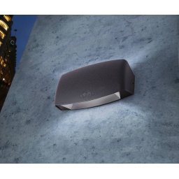Fumagalli Outdoor wall light Abram black/clear, 20 cm, R7S CCT, up/down