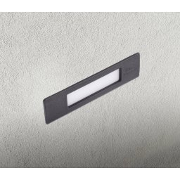 Fumagalli Recessed light Nina IP55 black/opal 19 cm R7s CCT synthetic resin