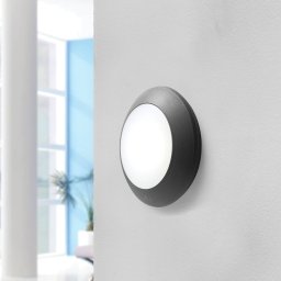 Fumagalli Outdoor wall lamp Bertina black/frosted, synthetic resin GX53 CCT
