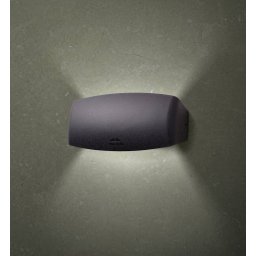 Fumagalli Outdoor wall light Abram black/clear, 27 cm, R7S CCT, up/down