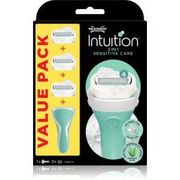 Wilkinson Sword Intuition 2in1 Soap & Shave Sensitive Shaver + replacement heads 3 pc