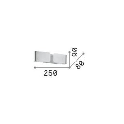 Ideallux Ideal Lux Clip wall light, gold-coloured, metal, width 25 cm