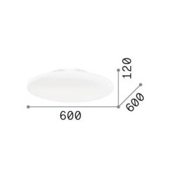 Ideallux Ideal Lux Smarties ceiling light, opal glass, Ø 60 cm