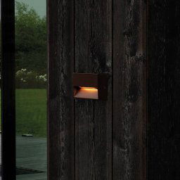 Ideallux Ideal Lux LED outdoor wall light Dedra, brown, 10 x 6.5 cm