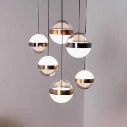 Ideallux Ideal Lux LED pendant light Galaxy, 6-bulb, acrylic, metal