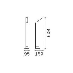 Ideallux Ideal Lux LED path light Agos brown 3,000 K Height 60 cm aluminium