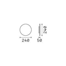 Ideallux Ideal Lux LED outdoor wall light Punto, white, Ø 24 cm, metal