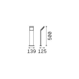 Ideallux Ideal Lux LED path light Style brown height 50 cm aluminium 3,000 K