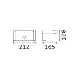 Ideallux Ideal Lux LED outdoor wall lamp Swipe grey metal 3,000K