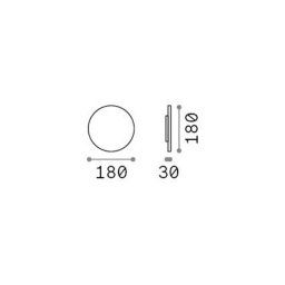 Ideallux Ideal Lux LED outdoor wall lamp Punto anthracite Ø 18 cm, metal