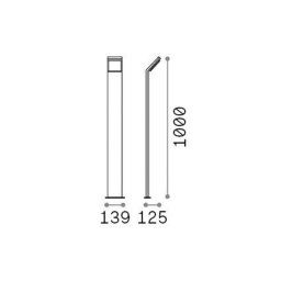 Ideallux Ideal Lux Style LED path light, brown, height 100 cm, 3,000 K