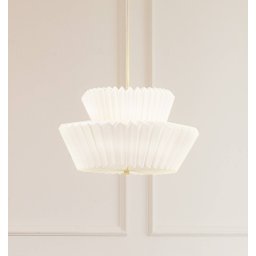 Lindby Magali pendant light, white, paper, Ø 45 cm, E27