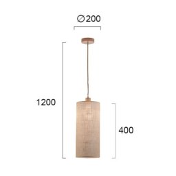 Viokef Senso hanging light, long narrow, Ø 20 cm