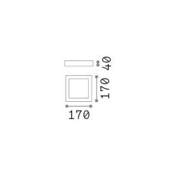Ideallux Ideal Lux LED wall lamp Universal, white, aluminium, 17x17 cm