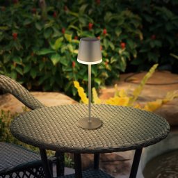 Globo 36637A solar table lamp, IP44, anthracite