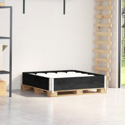 vidaXL Pallet Collar Black 100x100 cm Solid Wood Pine
