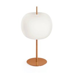kdln Kushi XL table lamp, copper/white, height 61 cm