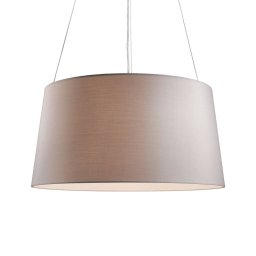 kdln Tripod pendant light, cream, Ø 55 cm, textile