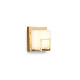Moretti Luce Ice Cubic 3407 LED outdoor wall lamp natural brass