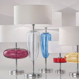 AILATI Table lamp Show Ogiva 82 cm glass element clear