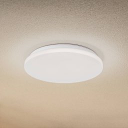 Lindby LED outdoor ceiling light Kirkola, 3000 K, Ø 34 cm, white
