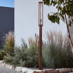 Lucande Alivaro outdoor light, rust-coloured, 220 cm, E27, IP65