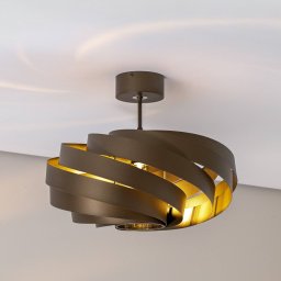 Euluna Vento ceiling light, coffee brown, Ø 50 cm