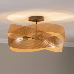Euluna Tornado ceiling light, gold-coloured, Ø 50 cm